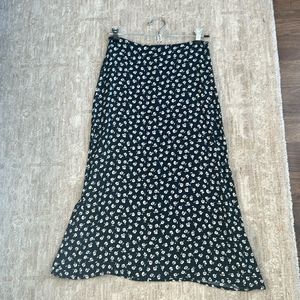 NWOT Reformation floral midi skirt